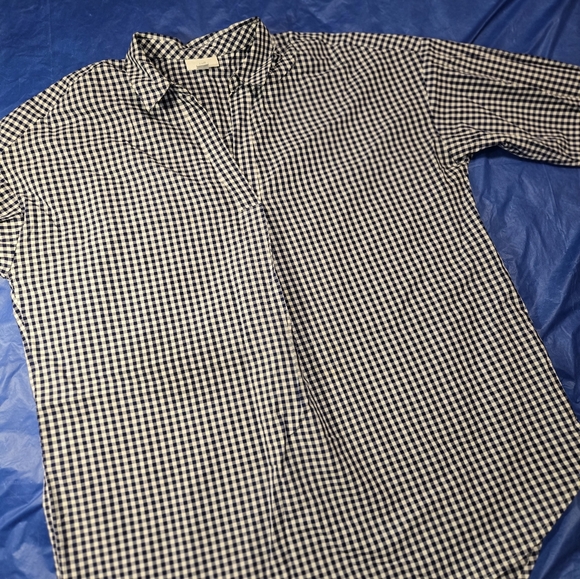 JJill Gingham Blouse. 3/4 Sleeve.  Cotton Blend.  Women's Size Medium - Picture 2 of 7